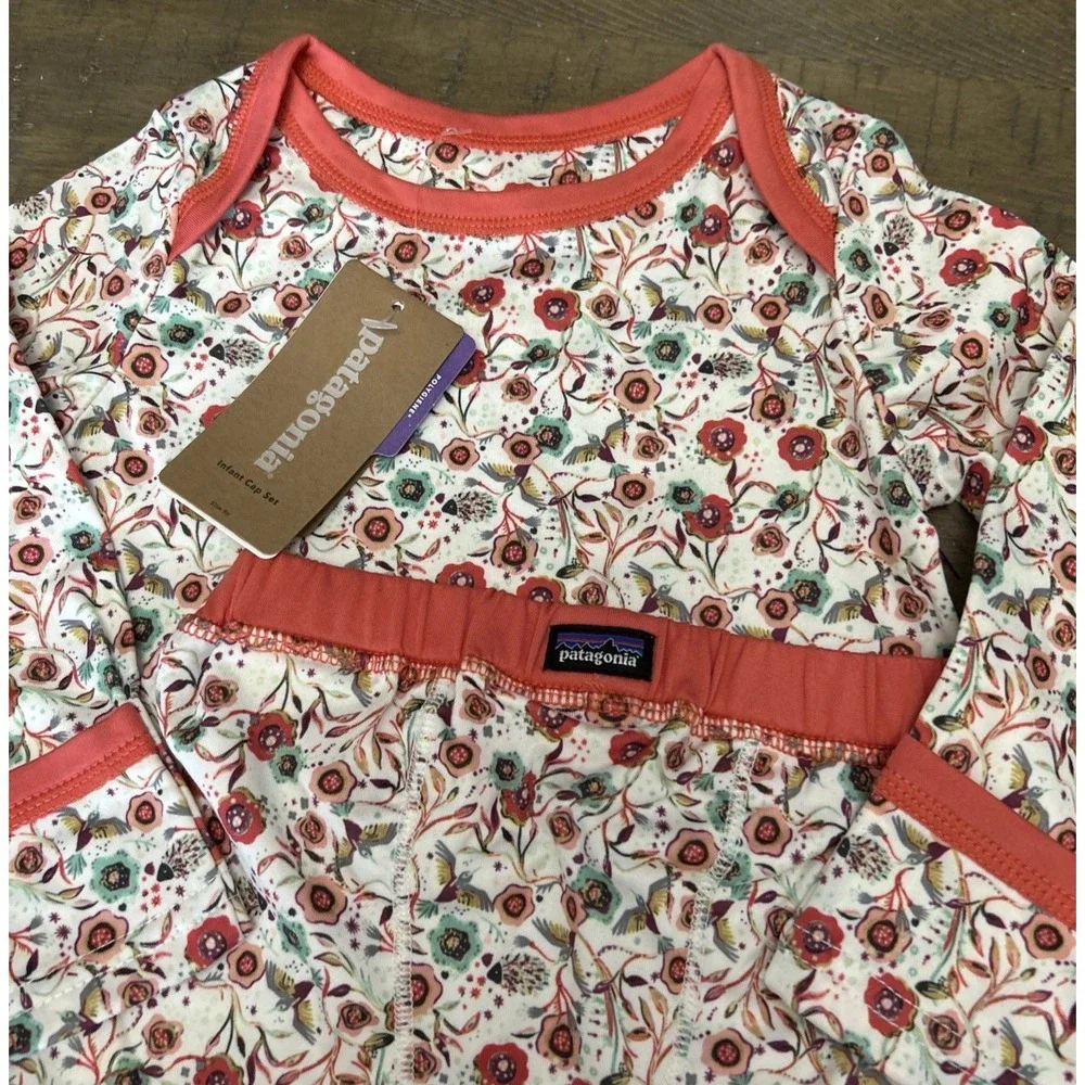 RARE NWT Patagonia Baby Girl Capilene Top & Bottoms Set 60054 3-6 Months